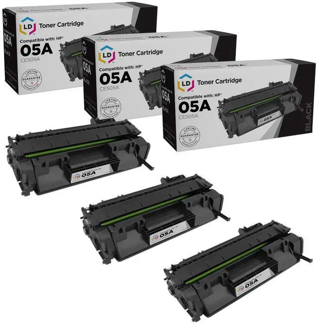 Main image of LD Comp Replacements HP 05A CE505A 3pk Black P2035 P2055d P2055dn P2055X