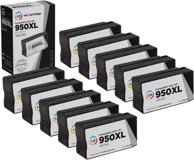 Main image of LD Products Replacement Ink Cartridge Compatible with HP 950XL CN045AN High Yield (Black, 10Pk)