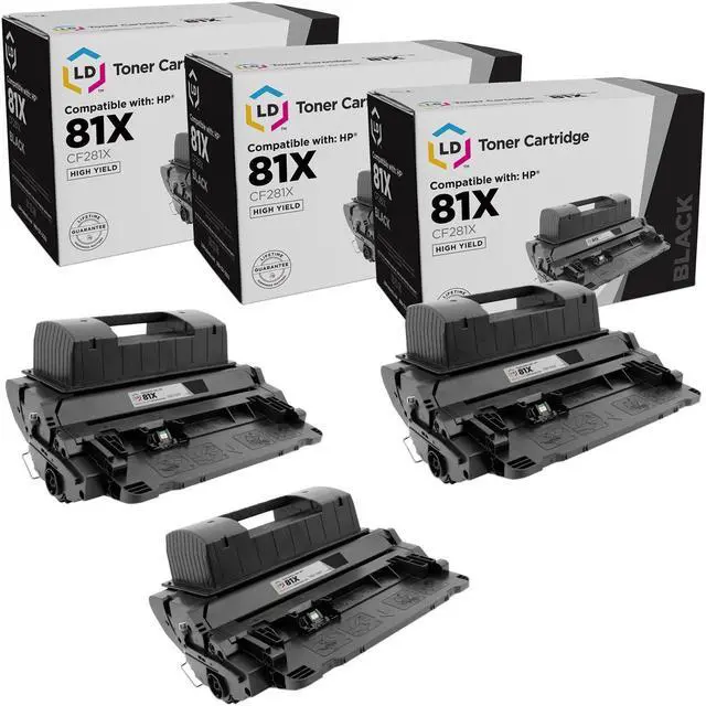 Main image of LD Products Compatible Toner Cartridge Replacement for HP 81X CF281X High Yield (Black, 3-Pack)