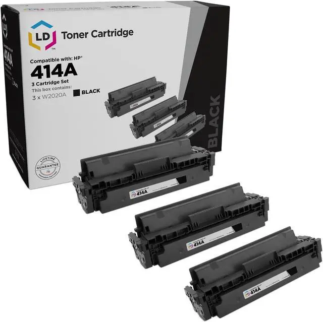 Main image of LD Products Compatible Toner Cartridge Replacement for HP 414A W2020A (Black, 3-Pack)