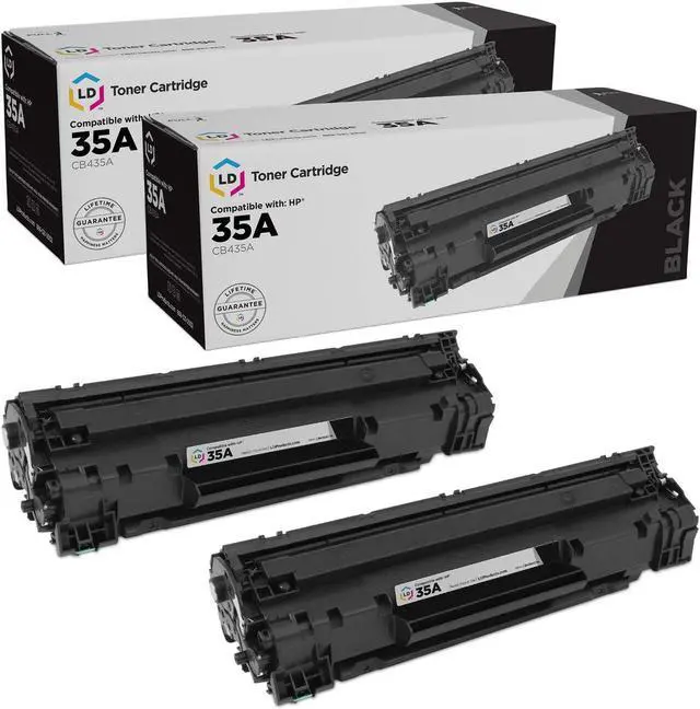 Main image of LD Products Compatible Toner Cartridge Replacements for HP 35A (Black, 2-Pack) for use in LaserJet: P1002, P1005, P1006, P1007 & P1008