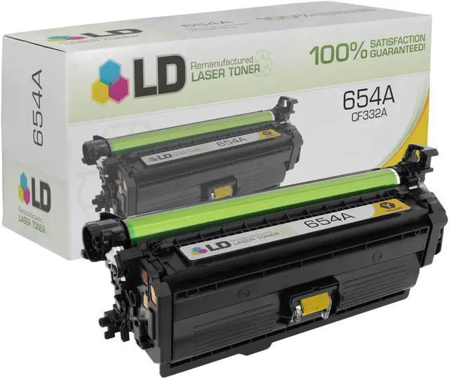 Alt view image 3 of 14 - LD © Remanufactured Replacements for Hewlett Packard 654A Set of 4 Laser Toner Cartridges Includes: 1 CF320A Black, 1 CF331A Cyan, 1 CF332A Yellow, & 1 CF333A Magenta