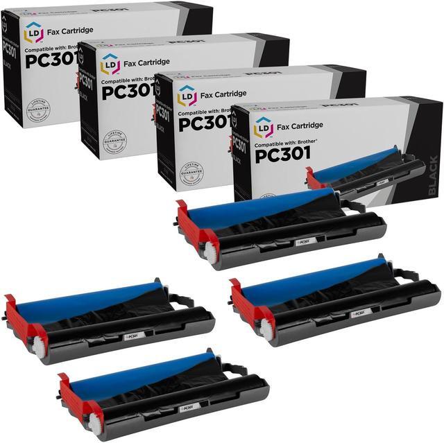 Main image of LD Products Compatible Fax Cartridge with Roll Replacement for Brother PC301 (4-Pack)