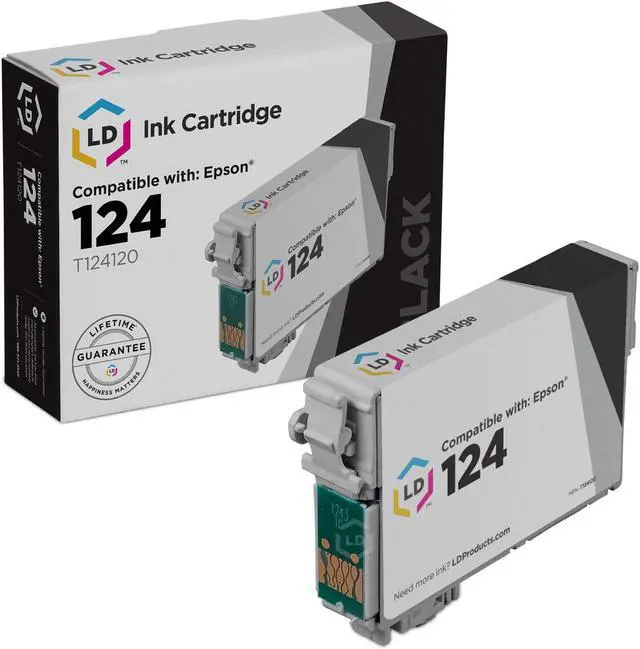 Main image of LD Products Remanufactured Ink Cartridge Replacement for Epson 124 T124120 Moderate Yield (Black)