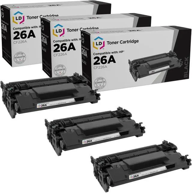 Main image of LD Products Compatible Toner Cartridge Replacements for HP 26A CF226A 26X CF226X (Black, 3-Pack)