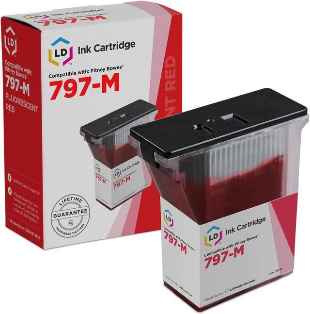 Main image of LD Products Compatible Ink Cartridge Replacement for Pitney Bowes 797-M (Fluorescent Red)