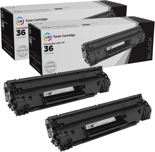 Main image of LD Products Compatible Toner Cartridge Replacements for HP 36A CB436A (Black, 2-Pack)