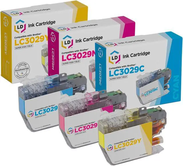 Main image of LD COMP Brother LC3029 Super HY Ink Cartridges: Cyan, Magenta, Yellow 3-Pack