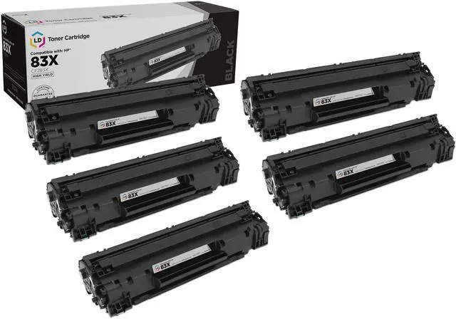 Main image of LD Products Compatible Toner Cartridge Replacement for HP 83X CF283X High Yield (Black, 5-Pack)