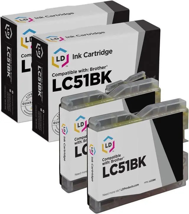Main image of LD Products Compatible Ink Cartridge Replacement for Brother LC51BK (Black, 2-Pack)