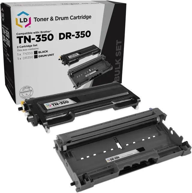 Main image of LD Products Compatible Toner Cartridge & Drum Unit Replacements for Brother TN350 & DR350 (1 Toner, 1 Drum, 2-Pack)