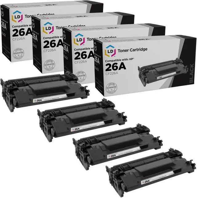 Main image of LD Products Compatible Toner Cartridge Replacements for HP 26A CF226A 26X CF226X Laserjet Pro M402d M402dn M402dne M402dw M402n MFP M426fdw M426fdn MFP M426dw (Standard Yield Black, 4-Pack)