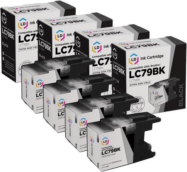 Main image of LD Products Compatible Ink Cartridge Replacement for Brother LC79BK Extra High Yield (Black, 4-Pack)