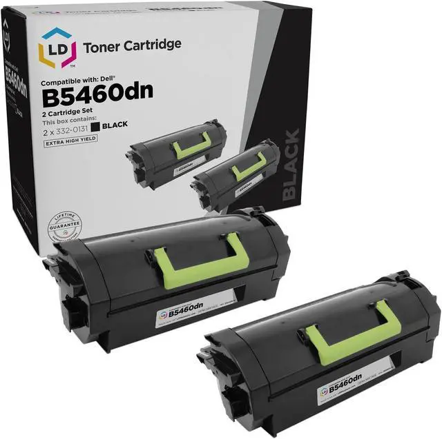 Main image of LD Products Toner Cartridge Compatible with Replacement for Dell B5460dn 332-0131 Extra High Yield (Black, 2-Multipack) Compatible with the following Dell Printer Model Laser B5460dn