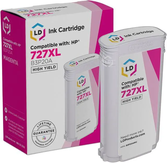 Alt view image 2 of 8 - LD Remanufactured Replacement for HP 727XL B3P20A High Yield Magenta Ink