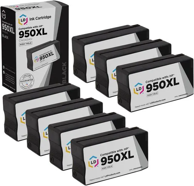 Main image of LD Products Compatible Ink Cartridge Replacement for HP 950XL CN045AN High Yield (Black, 7-Pack)