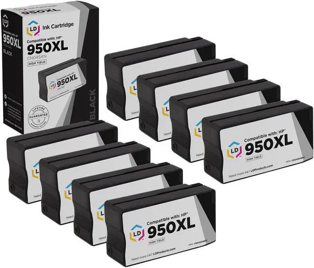 Main image of LD Products Compatible Ink Cartridge Replacement for HP 950XL CN045AN High Yield (Black, 8-Pack)