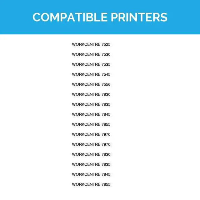 Alt view image 7 of 7 - LD Products Remanufactured Toner Cartridge Replacement for Xerox 6R1516 (Single Cyan) Compatible with Xerox WorkCentre 7525 7530 7535 7545 7556 7830 7830i 7835 7835i 7