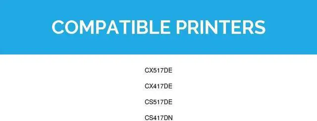 Alt view image 7 of 11 - LD Products Compatible Toner Cartridge Replacement for Lexmark 71B1HC0 High Yield (Single Cyan) Compatible with the following printer models CS517de, CX517de