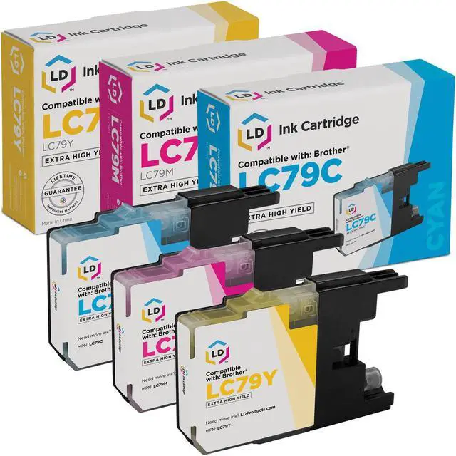 Main image of LD Products Compatible Ink Cartridge Replacement for Brother LC79 Extra High Yield (Cyan, Magenta, Yellow, 3-Pack)