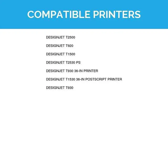 Alt view image 14 of 14 - LD Products Remanufactured Ink Cartridge Replacement for HP 727XL High Yield (Matte Black, Photo Black, Cyan, Magenta, Yellow, Gray, 6-Pack) Compatible w T1500 T2500 T2530ps T920 T930 T930 T1530