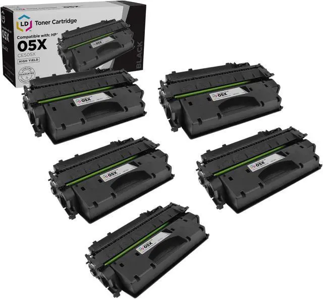 Main image of LD Products Compatible Toner Cartridge Replacements for HP 05X CE505X (Black, 5-Pack)
