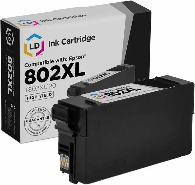Main image of LD Products Remanufactured Replacement for Epson 802XL Ink Cartridges 802 T802XL T802 (Black 1-Pack)