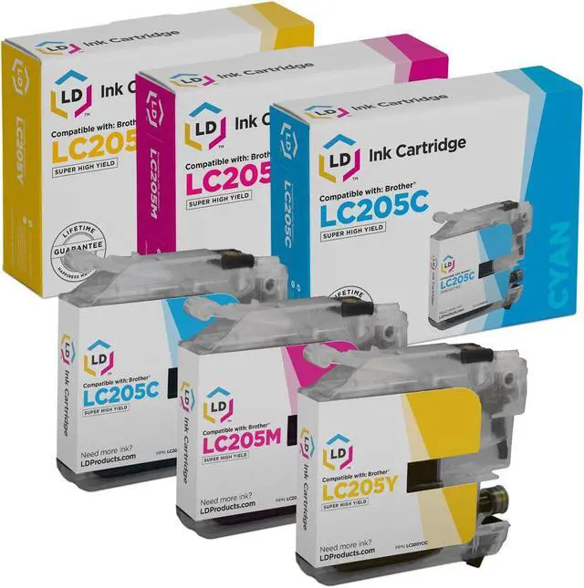 Main image of LD for Brother LC-205 3pk LC205C LC205M LC205Y MFCJ4320DW J4420 J4620