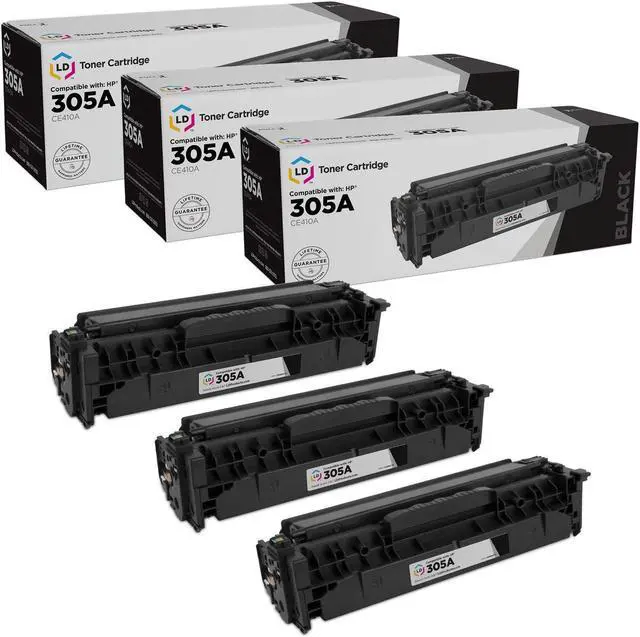 Main image of LD Products Toner Cartridge Compatible Replacement for HP 305A CE410A (Black, 3-Pack) HP305A