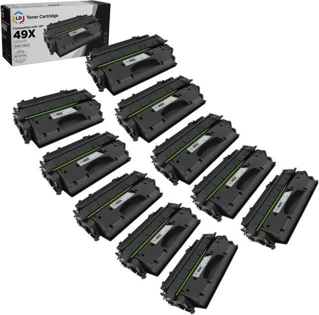 Alt view image 3 of 13 - LD Products Compatible Toner Cartridge Replacement for HP 49X Q5949X High Yield (Black, 10-Pack) For use in HP Printer LaserJet: 1320, 1320n, 1320nw, 1320t, 1320tn, 3390 and 3394