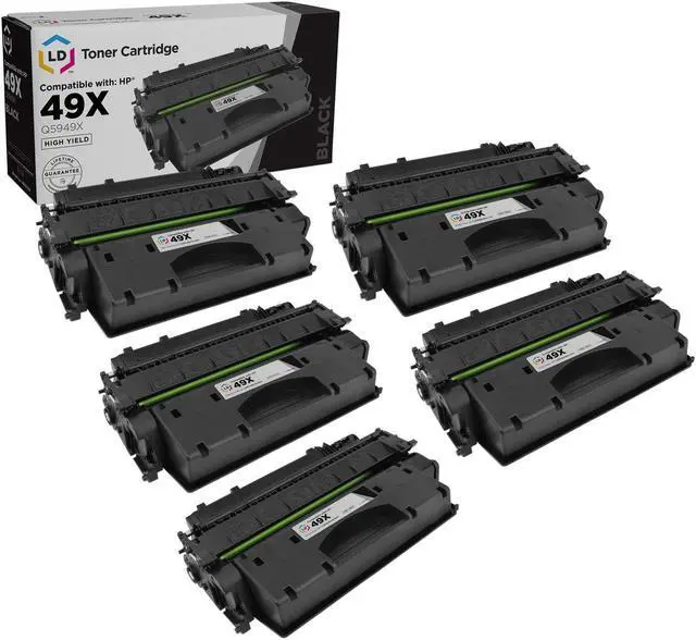 Alt view image 3 of 13 - LD Products Compatible Toner Cartridge Replacement for HP 49X Q5949X High Yield (Black, 5-Pack) For use in HP Printer LaserJet: 1320, 1320n, 1320nw, 1320t, 1320tn, 3390 and 3431