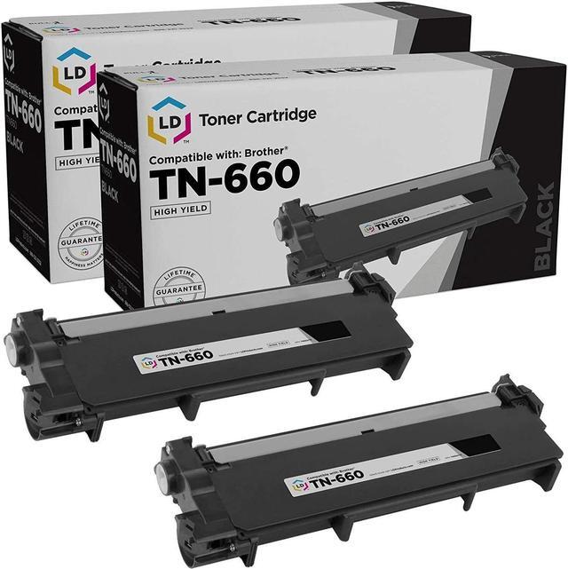 Main image of LD © Compatible Replacements for Brother TN660 2PK HY Black Laser Toner Cartridges for Brother DCP L2520DW, L2540DW, HL L2300D, L2320D, 2340DW, L2360DW, L2380DW, & MFC L2700DW, L2720DW, L2740DW