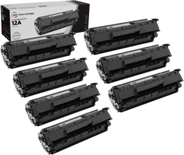Main image of LD Products Compatible Replacement for HP 12A Black Toner Cartridge 7-Pack