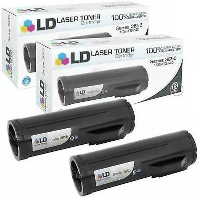 Main image of LD Products Compatible Toner Cartridge Replacement for Xerox WorkCentre 3655 106R02740 Extra High Yield (Black, 2-Pack)