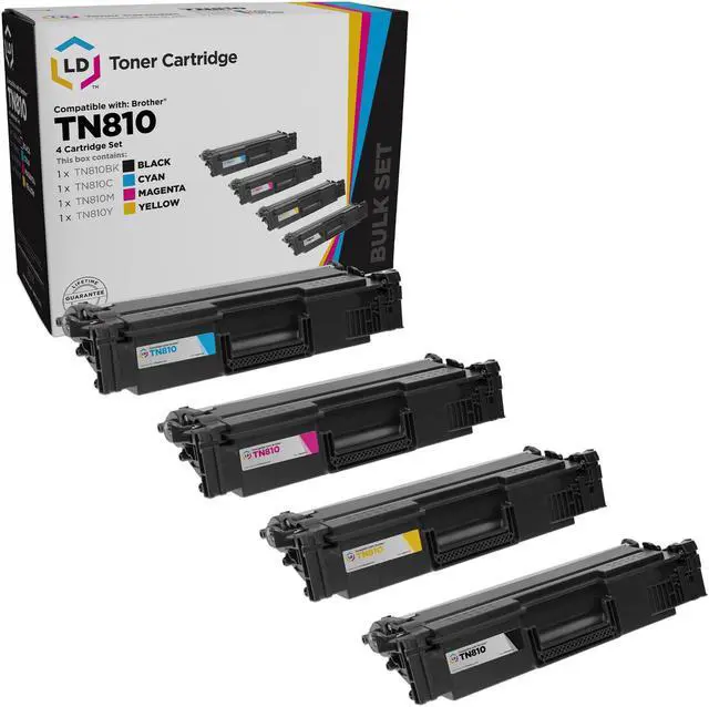 Main image of LD Products Compatible Toner Cartridge for Brother TN810 Set of 4 (BK, C, M, Y) Standard Yield