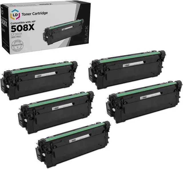 Main image of LD Products Compatible Toner Cartridge Replacement for HP 508X CF360X High Yield (Black, 5-Pack)