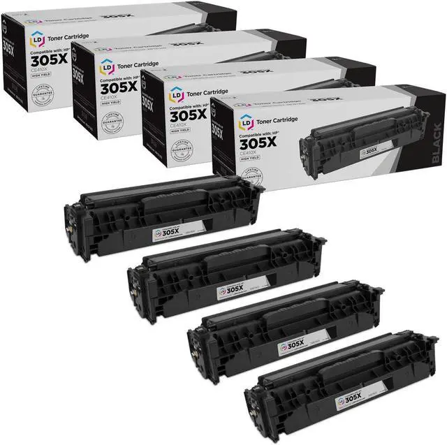 Main image of LD Products Toner Cartridge Replacement for HP 305X CE410X High Yield (Black, 4-Pack) HP305A