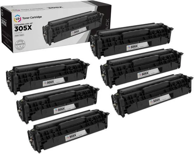 Main image of LD Products Toner Cartridge Replacement forHP 305A CE410A (Black, 6-Pack) HP305A