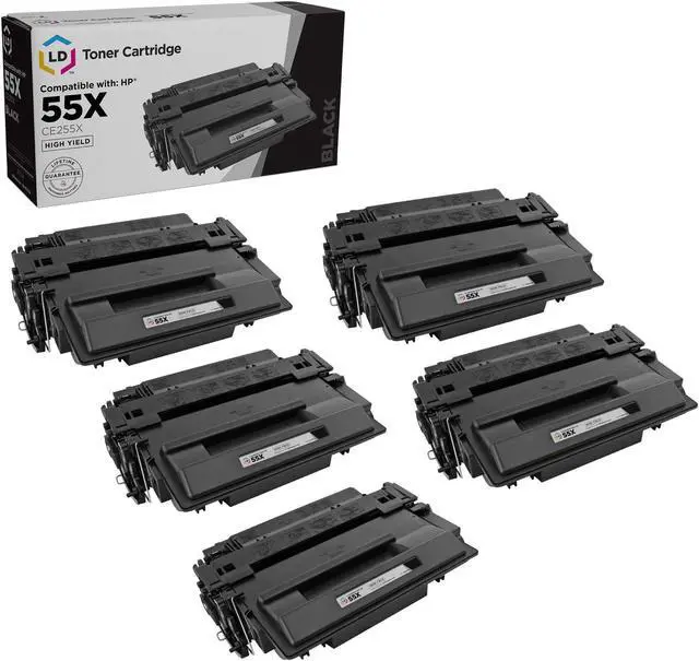 Main image of LD Products Compatible Replacements for HP 55X 55A CE255X CE255A Toner Cartridge for Laserjet P3015 P3015dn P3015x HP Laserjet Pro 500 MFP M521dn M521dw M521 M525 Toner Printer (HY Black, 5-Pack)