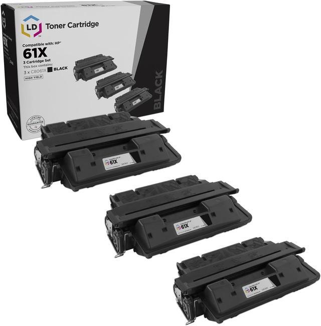 Main image of LD Products Remanufactured Toner Cartridge Replacement for HP 61X C8061X High Yield (Black, 3-Pack) Compatible with HP LaserJet 4100mfp 4100dtn 4100 4100n 4100tn 4101mfp