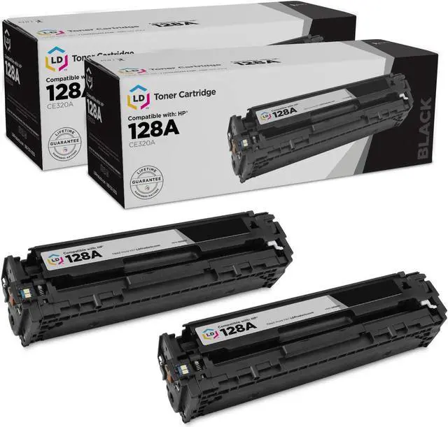 Main image of LD © Remanufactured Replacements for HP CE320A / 128A Set of 2 Black Toner Cartridges