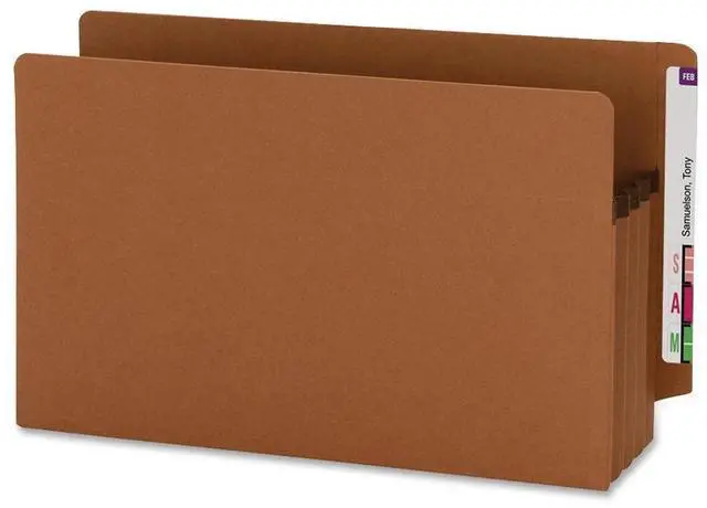 Main image of Smead Manufacturing Company SMD73611 Pocket- End Tab- Recycled- 3-.50in. Exp- Lgl- Redrope