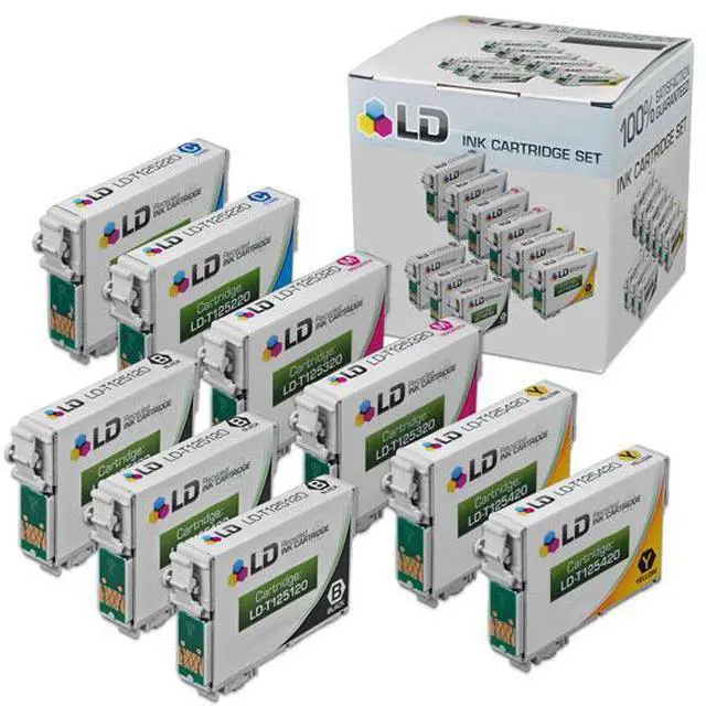Main image of LD © Remanufactured Set of 9 Ink Cartridges for Epson 125: 3 Black & 2 each of Cyan, Magenta, Yellow