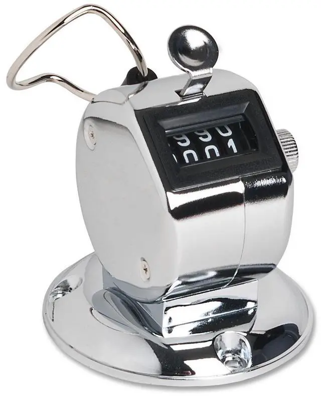 Alt view image 2 of 4 - Sparco Tally Counter With Base Silver 24200, 1 Each
