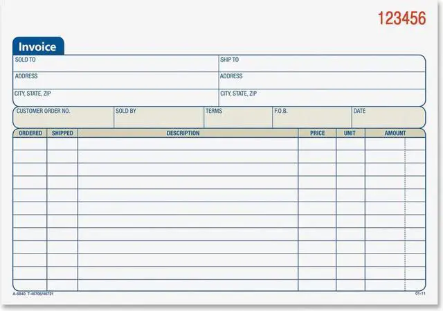 Alt view image 4 of 13 - Adams Carbonless Invoice Book