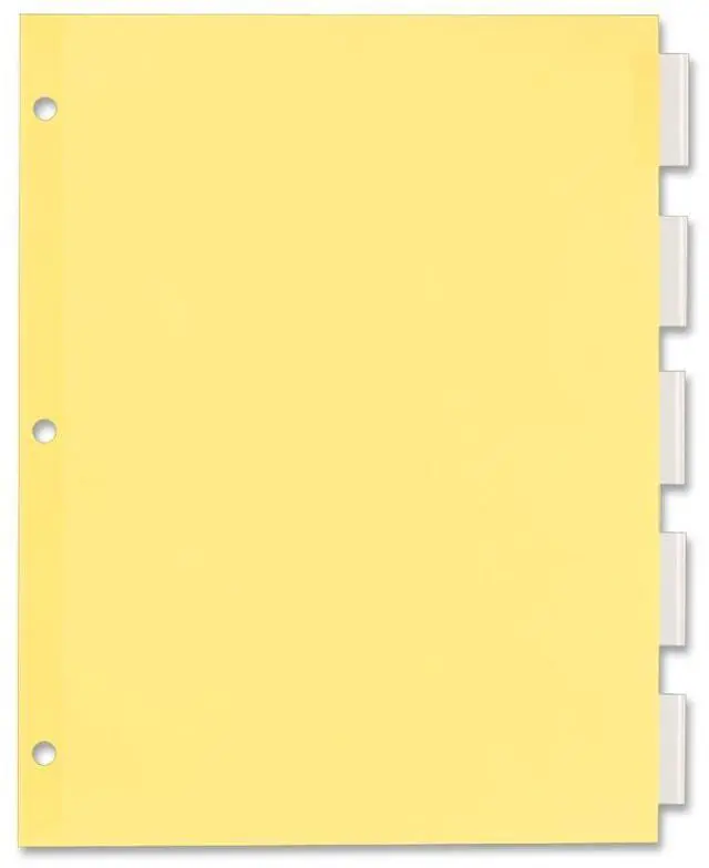Alt view image 5 of 12 - Office Essentials Plastic Insertable Dividers 5-Tab Letter 11466
