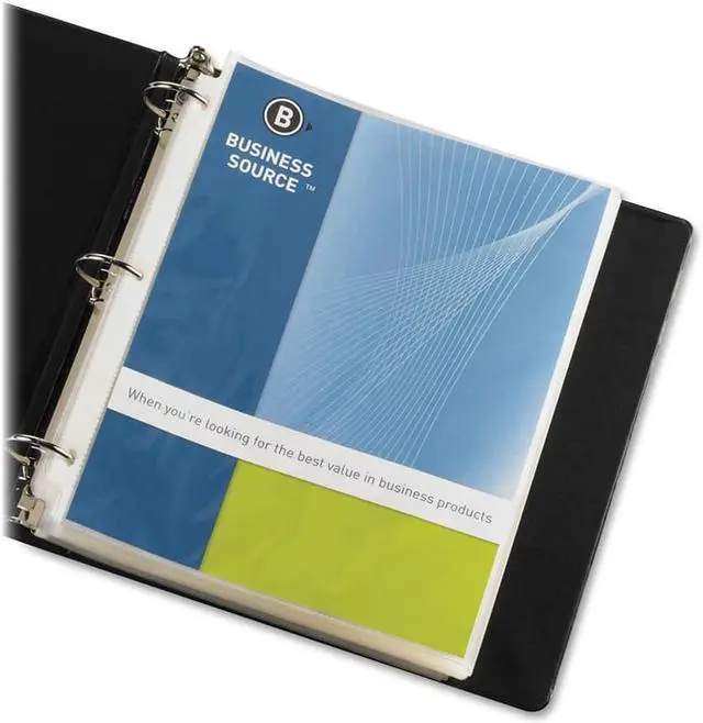Alt view image 3 of 5 - Business Source Sheet Protectors Top Load 2.4 mil 11"x8-1/2" 50/PK Nonglare