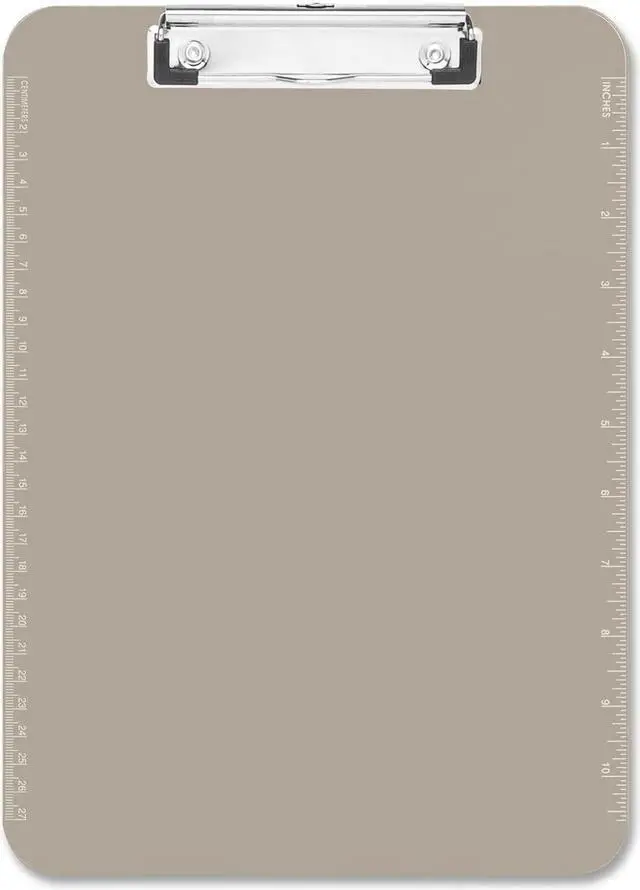 Alt view image 5 of 14 - Business Source Clipboard Plastic w/Flat Clip 9"x12" Smoke 01870
