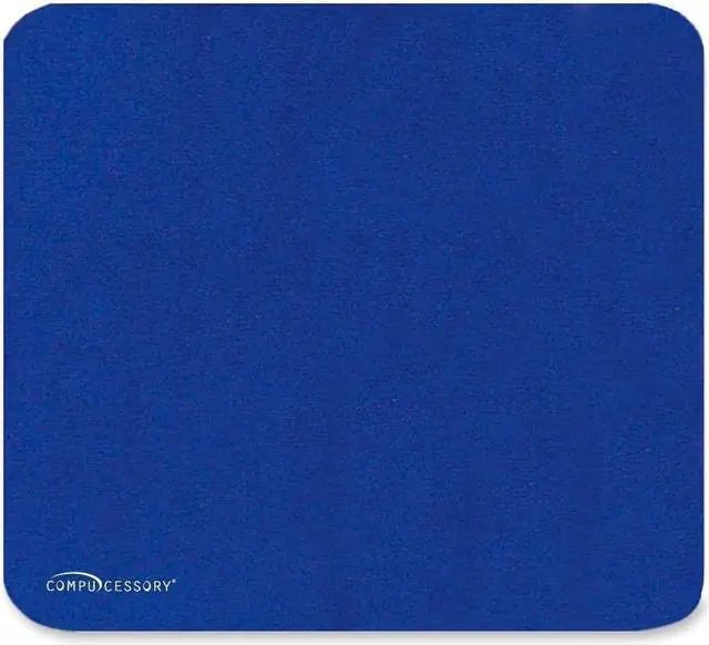 Alt view image 7 of 8 - Compucessory Economy Mouse Pad Nonskid Rubber Base 9-1/2"x8-1/2" Blue 23605