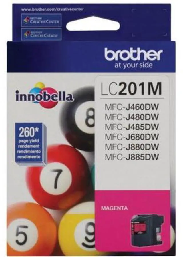 Alt view image 4 of 15 - Brother Magenta Ink Cartridge (260 Yield) LC201M